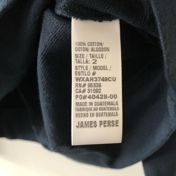 James Perse Navy Cowl Neck Sweatshirt 2 M - Picture 7 of 8